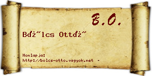 Bölcs Ottó névjegykártya