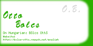 otto bolcs business card